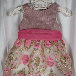 Baby Girls 6M Truly Scrumptious by Heidi Klum Pink Gold Party Dress Pageant